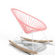 White Acapulco wood rocker chair