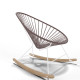 White Acapulco wood rocker chair