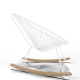fauteuil à bascule ski bois Acapulco Blanc   fauteuil à bascule ski bois Acapulco Blanc