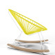 White Acapulco wood rocker chair