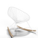 White Acapulco wood rocker chair