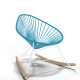 White Acapulco wood rocker chair