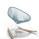 White Acapulco wood rocker chair