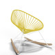 White Acapulco wood rocker chair