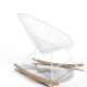 White Acapulco wood rocker chair