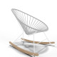 White Acapulco wood rocker chair