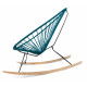 Détails Fauteuil à Bascule Acapulco Bleu Canard  Détails Fauteuil à Bascule Acapulco Bleu Canard