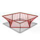  Détail table basse carré rouge