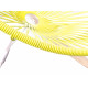 détail fauteuil bascule bois Acapulco Structure Blanche tressage Jaune  détail fauteuil bascule bois Acapulco Structure Blanche tressage Jaune