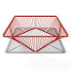 Detail red outdoor Table