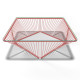  Détail table basse carré rouge