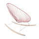 Pastel Pink Acapulco White Frame rocking chair and wood rocker