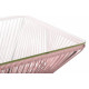 Détail très Grande Table basse Rectangle Rose Poudre  Détail très Grande Table basse Rectangle Rose Poudre