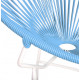 sky blue Round Acapulco white structure chair detail