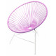 Pink Huatulco white structure chair