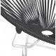 Black Round Acapulco white structure chair detail
