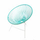  fauteuil Structure Blanche Huatulco Vert Turquoise 