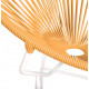 Détail fauteuil Structure Blanche Acapulco rond   Orange 