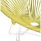 Yellow mustard Round Acapulco white structure chair Detail