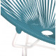 Detail Ocean BLue Round Acapulco white structure chair