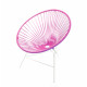 Silla de estructura blanca Huatulco Fucsia