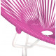 detaille de Silla de estructura blanca Acapulco Ronda Fucsia 