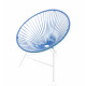  fauteuil Structure Blanche Huatulco Bleu Nuit 