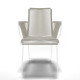White Dining braided armrest chair