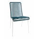 chaise Structure blanche Bleu Ocean  chaise Structure blanche Bleu Ocean