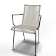  Chaise Design avec accoudoir Blanc 