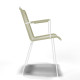  Chaise Design avec accoudoir Blanc 