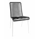 Black plastic thread white frame chair Black plastic thread white frame chair