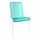 Turquoise chair detail and white frame Turquoise chair detail and white frame