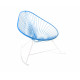 sky blue acapulco white frame rocking chair