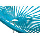 détail fauteuil structure blanche rocking chair Acapulco Bleu  détail fauteuil structure blanche rocking chair Acapulco Bleu