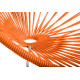 détail fauteuil structure blanche rocking chair Acapulco Orange  détail fauteuil structure blanche rocking chair Acapulco Orange