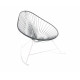 fauteuil structure blanche à bascule Acapulco Gris   fauteuil structure blanche à bascule Acapulco Gris