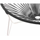 detalle de silla de estructura blanca Tulum Negra detalle de silla de estructura blanca Tulum Negra