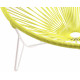  détail fauteuil structure blanche Fauteuil Tulum Jaune 