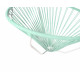 Details of mint green Acapulco hanging white frame chair