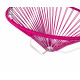 Details of Magenta Acapulco hanging white frame chair