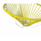 Details of Lemon Yellow Acapulco hanging white frame chair