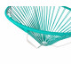 détail fauteuil structure blanche suspendu Acapulco Vert Turquoise  détail fauteuil structure blanche suspendu Acapulco Vert Turquoise