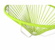 Details of Green Acapulco hanging white frame chair