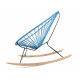 fauteuil à bascule ski bois Acapulco Bleu Fjord  fauteuil à bascule ski bois Acapulco Bleu Fjord
