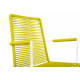  Chaise Design avec accoudoir Blanc 