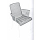 White Dining braided armrest chair