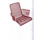 White Dining braided armrest chair