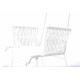 White Dining braided armrest chair