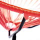 Zoom of Red Acapulco rocking chair